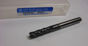 CID Carbide Square End mill 3/16" 4FL TiALN 5/8" LOC x 2" STD1875V - Picture 1 of 1