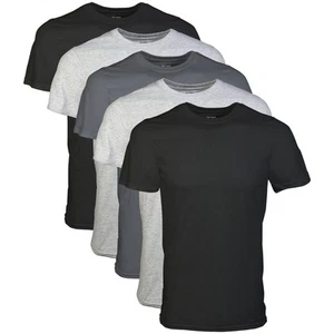 Gildan Men's Crew T-shirts, Multipack, Style G1100, Black/sport Grey/c - Picture 1 of 6