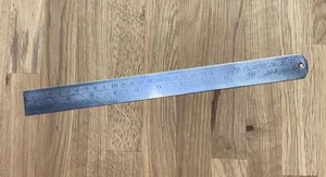 WW2 J RABONE & SONS No8/2133 12“ STEEL RULE ARMY BROAD ARROW DATED 1944 OLD TOOL - Picture 1 of 10
