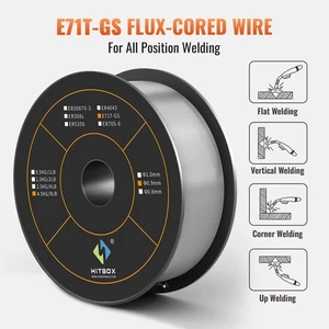 Filo nucleo flusso E71T-GS basso spruzzo 0,035'' 0,9mm 4,5kg senza bisogno di gas MIG - Foto 1 di 15