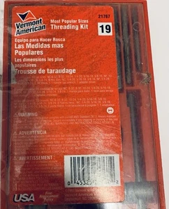 Vermont American Threading Kit Unused in Original Box 21767 19 Pieces - Picture 1 of 3