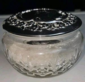 Houbigant Demi-Jour Poudre Parfumee Dusting Powder 5.25oz Vintage in Crystal Jar - Picture 1 of 4