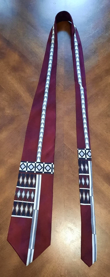 Corbata vintage geométrica estilo Art Deco para hombre Foto 1 de 4