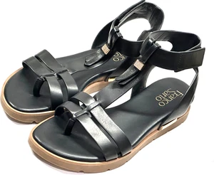 FRANCO SARTO DOSHA SANDALS GIRLS CASUAL DRESS BLACK SHOES SIZE 5 1/2 M PRE-OWNED - Picture 1 of 9
