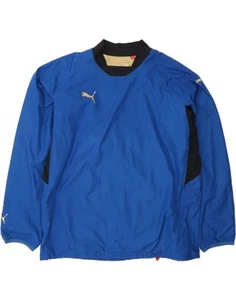 PUMA Mens Pullover Tracksuit Top Jacket XL Blue Colourblock Polyester BH06 - Picture 1 of 3