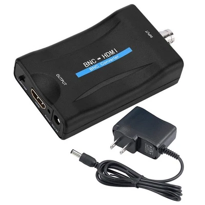 BNC to HDMI Converter Adapter Female CVBS BNC HDMI Coax Connector Coaxial Com... - Image 1 of 4