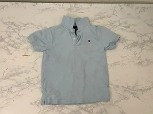 Tommy Hilfiger Toddler Kids Boys Polo Shirt 4T Light Blue Short Sleeve Shirt A2 - Picture 1 of 3
