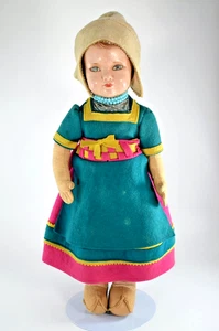 VINTAGE DEANS RAG BOOK DUTCH GIRL DOLL 48cm c1948 - Picture 1 of 9