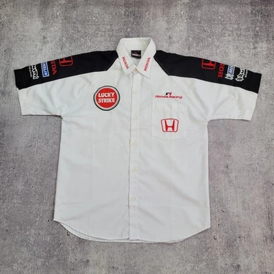 Honda F1 Formula 1 Lucky Strike BAR Team Issued Racing Vintage Shirt 2003 Size L - Image 1 of 4