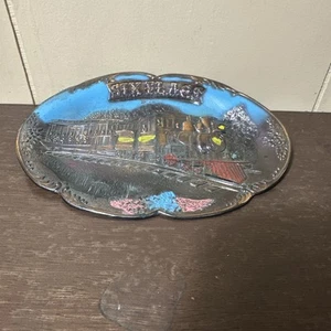 Vintage Sechs Flaggen Wandbehang Messing Kupfer Tablett - Bild 1 von 8