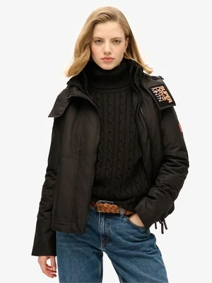 Superdry Womens Black/Coral Hooded Mountain Windbreaker Jacket. - Image 1 of 4