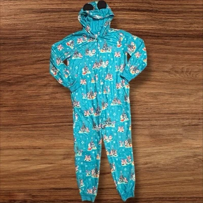 Disney Mickey & Friends Navidad Pijama con Capucha Traje Niños 9/10 Azul Foto 1 de 4