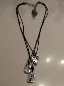 Collar Brighton Brasileño 3 Corazón Amor Dije 18.5 Pulgadas - Imagen 1 de 3