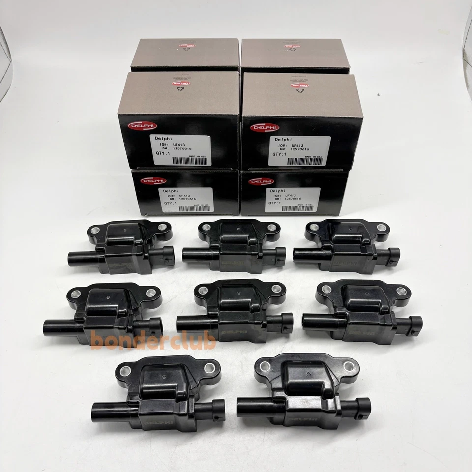 8Pcs Delphi Ignition Coil UF413 for Chevy Silverado 1500 GMC 5.3L 6.0L 6.2L V8 Foto 1 de 4