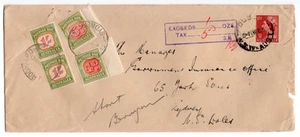 Australia long envelope 1955 with taxed handstamp and 4 postage dues applied - Bild 1 von 2