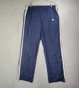 Adidas Trainingshose Herren Medium marineblau gestreift Mesh gefüttert Knöchelreißverschluss gerade Logo - Bild 1 von 11