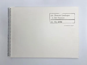 Bert TEUNISSEN / Domestic Landscapes Signed 1st Edition 2006 - Imagen 1 de 3