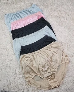 6 Vtg Granny Panties Lot Size 8/9 Nylon High Waisted Mushroom Gusset Multiple P - Bild 1 von 5