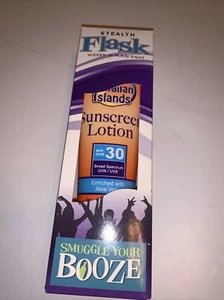 Smuggle Your Booze Sunscreen Bottle Stealth 8oz Flask (Orange) - Picture 1 of 3