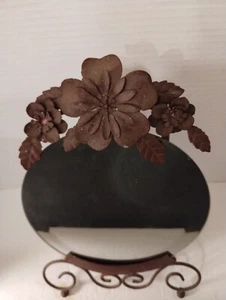 Beautiful Rare Vintage Table Top Mirror Cast Iron French Deco InGreat Condition - Picture 1 of 9