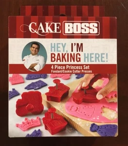 Cake Boss 4 Piece Princess Set Fondant Cookie Cutter Presses Baking NOS Girl - Picture 1 of 2