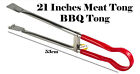 Serving Tongs Stainless Steel Plastic Handle 21" Grill BBQ Kitchen Cooking