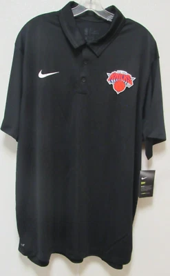 NUEVO CON ETIQUETAS NBA Nike New York Knicks Hombres 2XL Negro Polo Nike Dri Fit Camisa de Rendimiento Foto 1 de 4