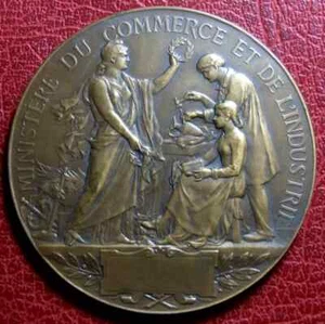 Marianne Industrie- und Handelskammer große Medaille von Borrel Schatulle - Bild 1 von 5