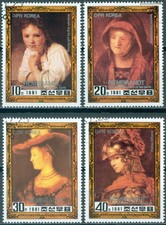 Korea 2145-2148 Gemälde von Rembrandt gestempelt