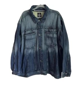 Starbury by Stephon Marbury Men's Size 3XL Denim Trucker Heavyweight Jean Jacket - Picture 1 of 10
