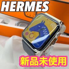 "Hermes Apple Watch Series 4 Cellular Model 44mm Silver Stainless Leather Band"