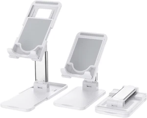 Cell Phone Tablet Stand Mount Fully Foldable Dock Holder Cradle Charger Station - Picture 1 of 12