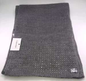Calvin Klein scarf New with tags Rectangular 70”L X 12”W gray embellishments - Picture 1 of 7