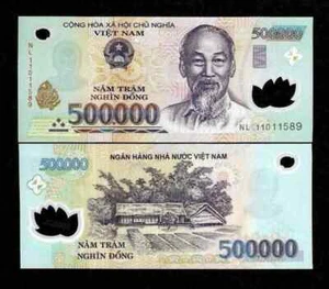 500,000 Vietnamese 1/2 Million DONG ( 1 x 500000 ) Vietnam UNC Uncirculated NOTE - Picture 1 of 7