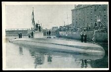 GERMANY NAVY Postcard 1910s UC5 Submarine Captured by British
