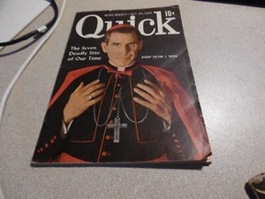 Quick News Weekly Magazine October 20 1952  Bishop J. Sheen Seven Deadly Sins - Picture 1 of 4