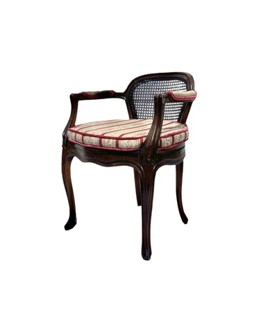 Chair with Cane Back Custom Upolstered Armchair Vintage French Style Cover