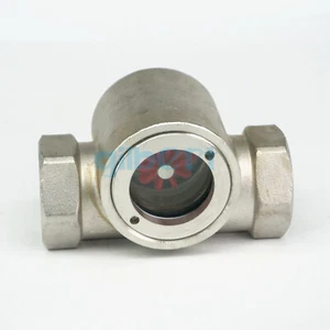 Indicador de flujo de ventana de acero inoxidable 1-1/4" BSP hembra 304 con impulsor - Imagen 1 de 4
