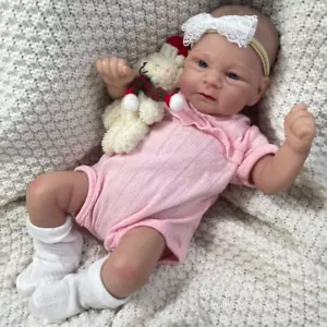 Reborn Baby Puppe, bereits bemalt fertig, 18 Zoll Handarbeit lebensechtes Newborn Spielzeug - Bild 1 von 6