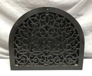 Antique Cast Iron 13x16 Arch Top Gothic Heat Grate Register VTG Black Old 91-25B - Picture 1 of 14