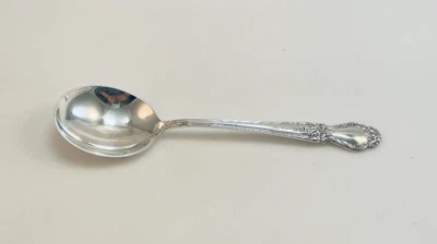 Cuchara sopa crema brocada internacional plata esterlina - 6 1/2" - sin monograma Foto 1 de 3