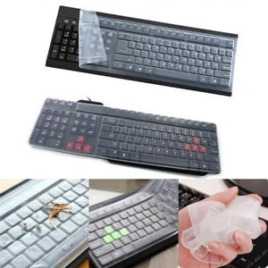 Universal Silicone Desktop Computer Keyboard Cover Skin Protector Film Cover .lb - Bild 1 von 8