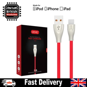 MFi-Certified Heavy Duty Braided iPhone Lightning Cable USB Charger Lead (3A) - Picture 1 of 6