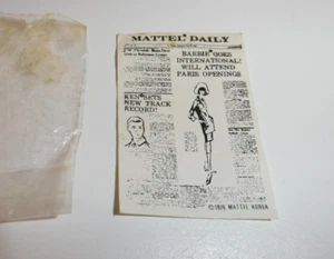Vintage Barbie Mattel Tageszeitung Strick Hit Ken Geschäftstermin 1976 Korea - Bild 1 von 9