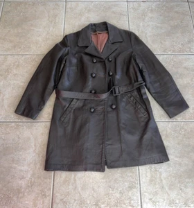 Abrigo Chaqueta de Cuero de Colección Talla S/M Cueros de Nueva Inglaterra Ropa Deportiva Co. EE. UU. - Imagen 1 de 17