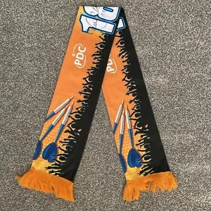 Official PDC 180 Orange & Black Darts Scarf Signed By Dave Chizzy Chisnall - Picture 1 of 3