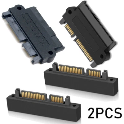 2Pcs SFF-8482 Computer Cable Connectors SAS to SATA 22 pin HDD Raid Adapter - Image 1 of 4