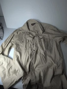 Driza-Bone Men's Long Sleeve Button Down Shirt Size 2XL Khaki - Picture 1 of 6