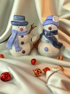 Weihnachten Herr und Frau Schneemänner Salz und Pfeffer Neu im Karton - Bild 1 von 1