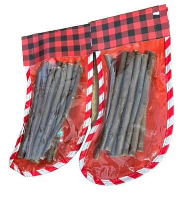 Xs 2 Holiday Apple Stick Stocking 12 Piece Christmas Gift Small Animal Chew Wood - Image 1 of 2